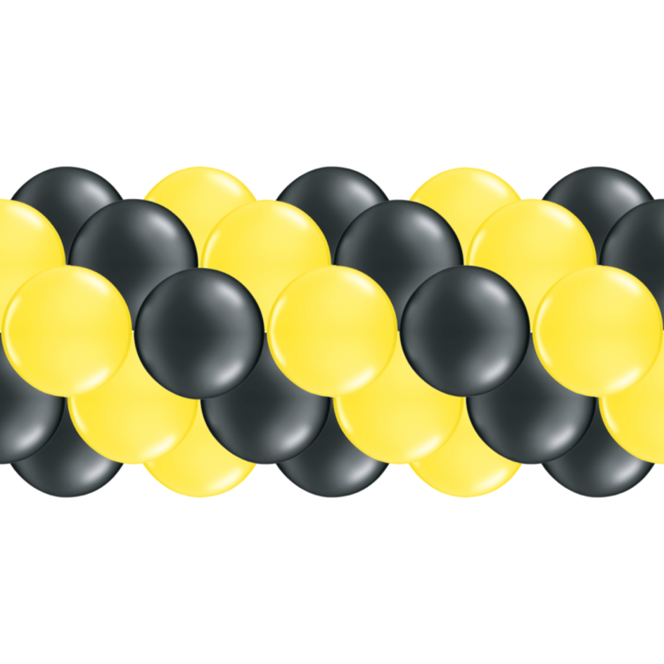 Luftballongirlanden-Set Gelb & Schwarz ab 3 m