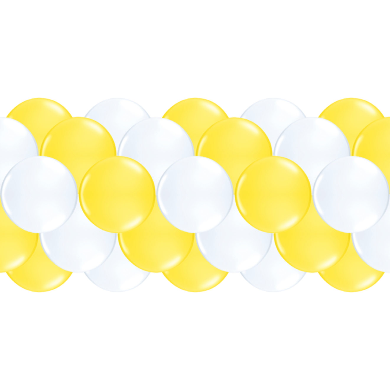 Luftballongirlanden-Set Gelb & Weiß ab 3 m