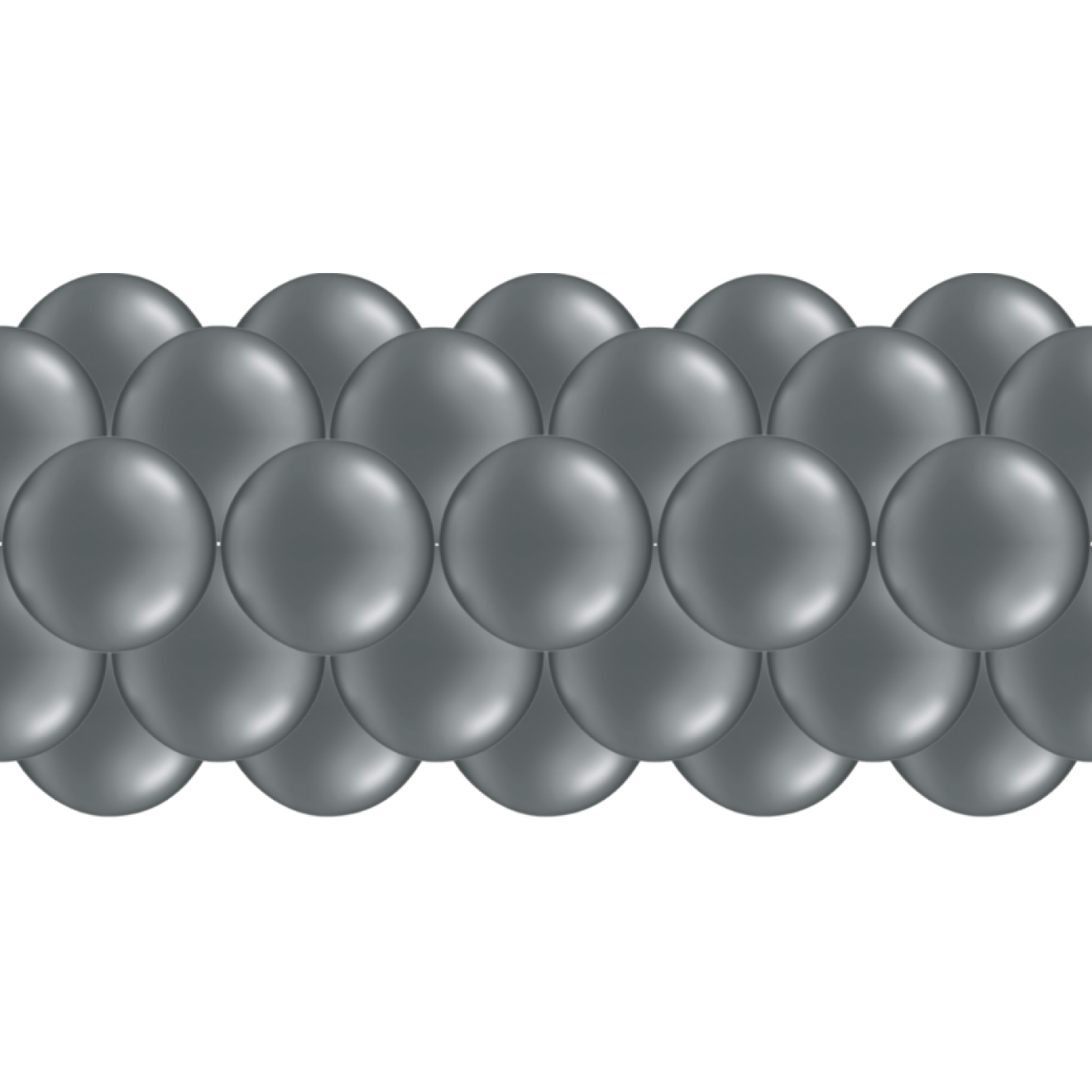 Luftballongirlanden-Set Grau ab 3 m