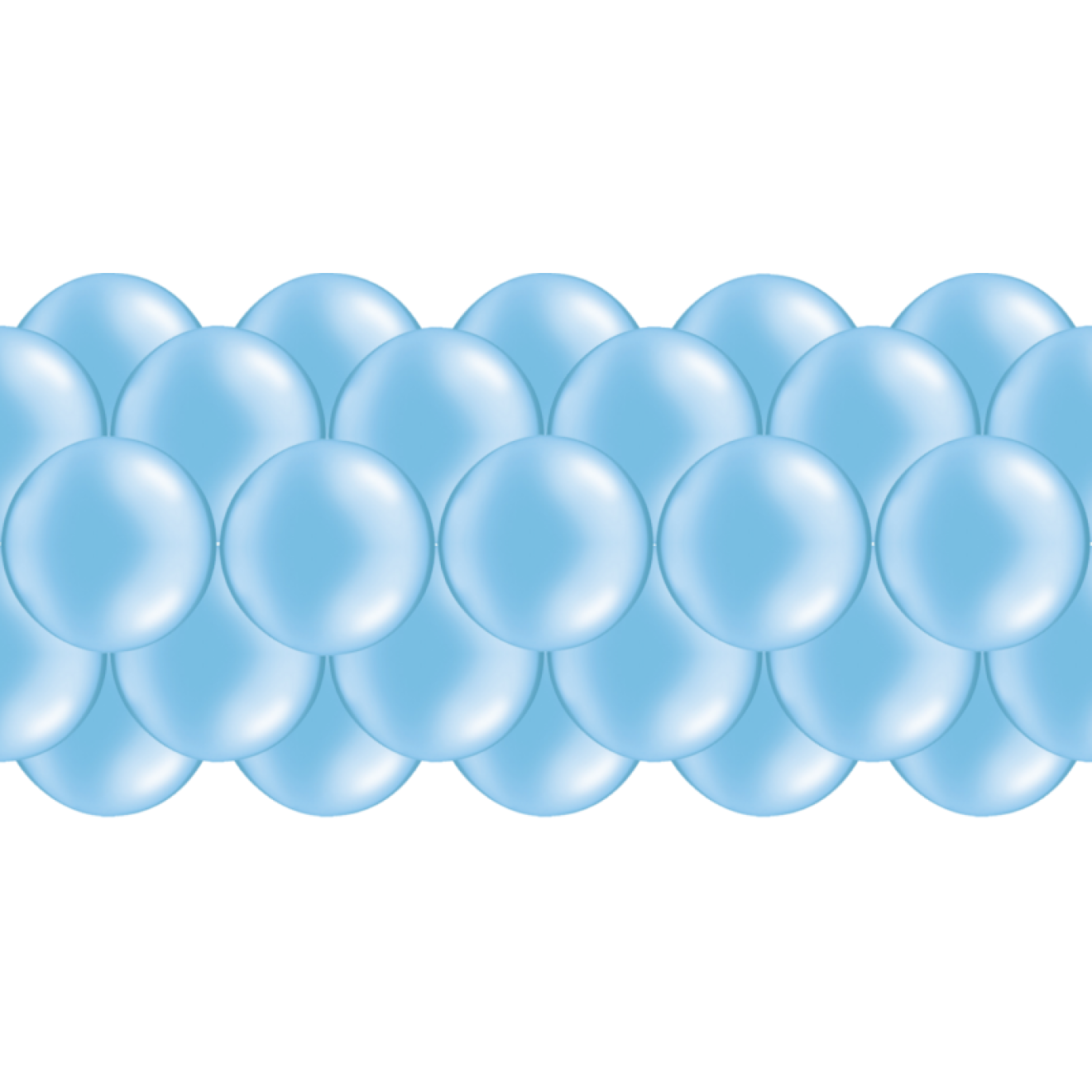 Luftballongirlanden-Set Hellblau ab 3 m