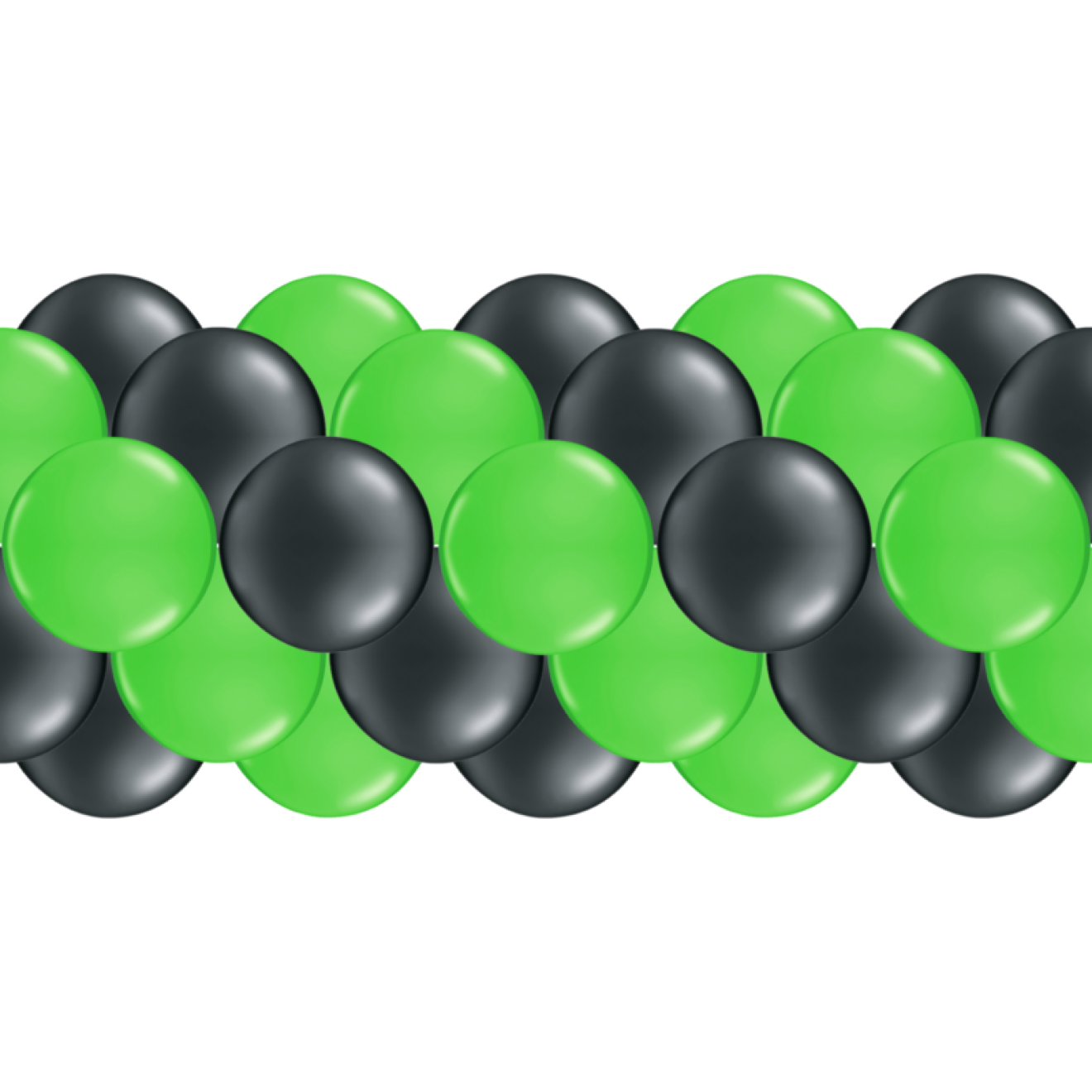 Luftballongirlanden-Set Limonengrün & Schwarz ab 3 m