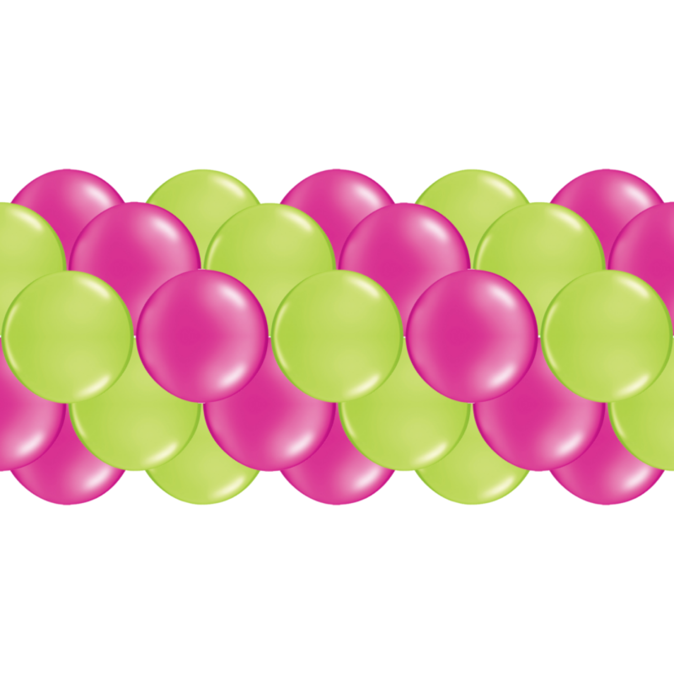 Luftballongirlanden-Set Apfelgrün & Pink ab 3 m