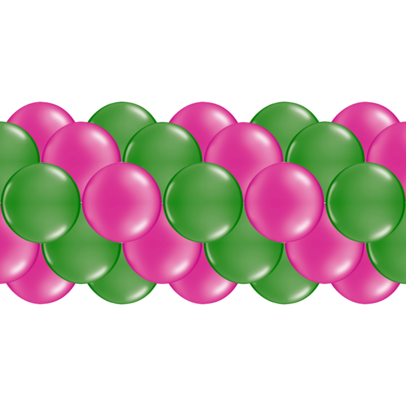 Luftballongirlanden-Set Pink & Grün ab 3 m