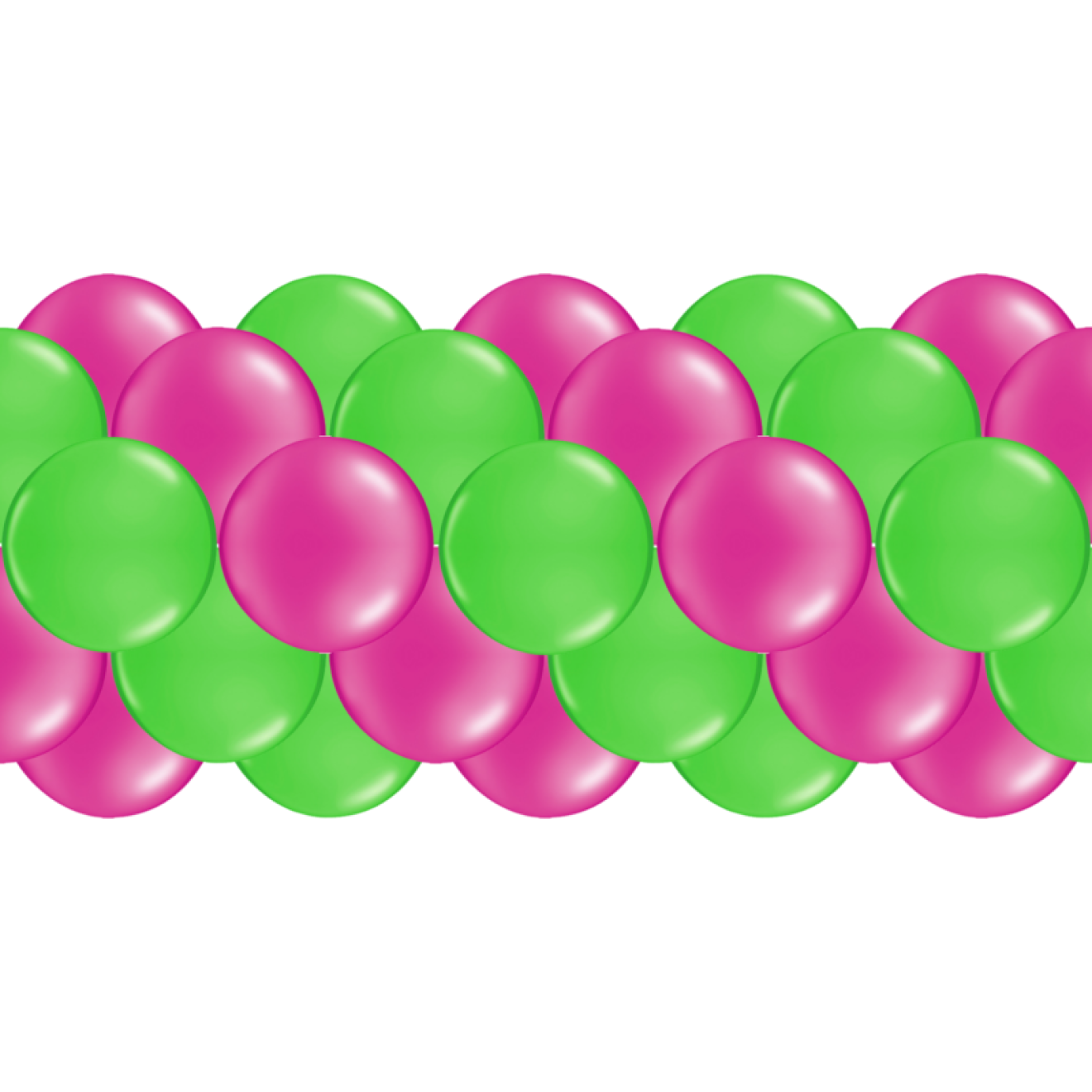 Luftballongirlanden-Set Pink & Limonengrün ab 3 m