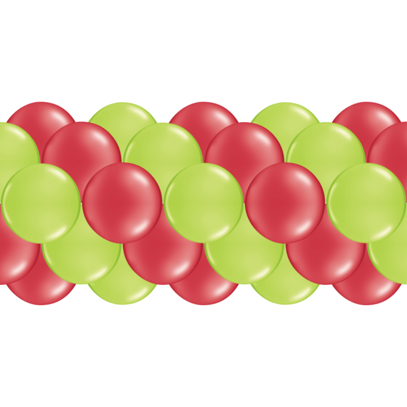 Luftballongirlanden-Set Apfelgrün & Rot ab 3 m