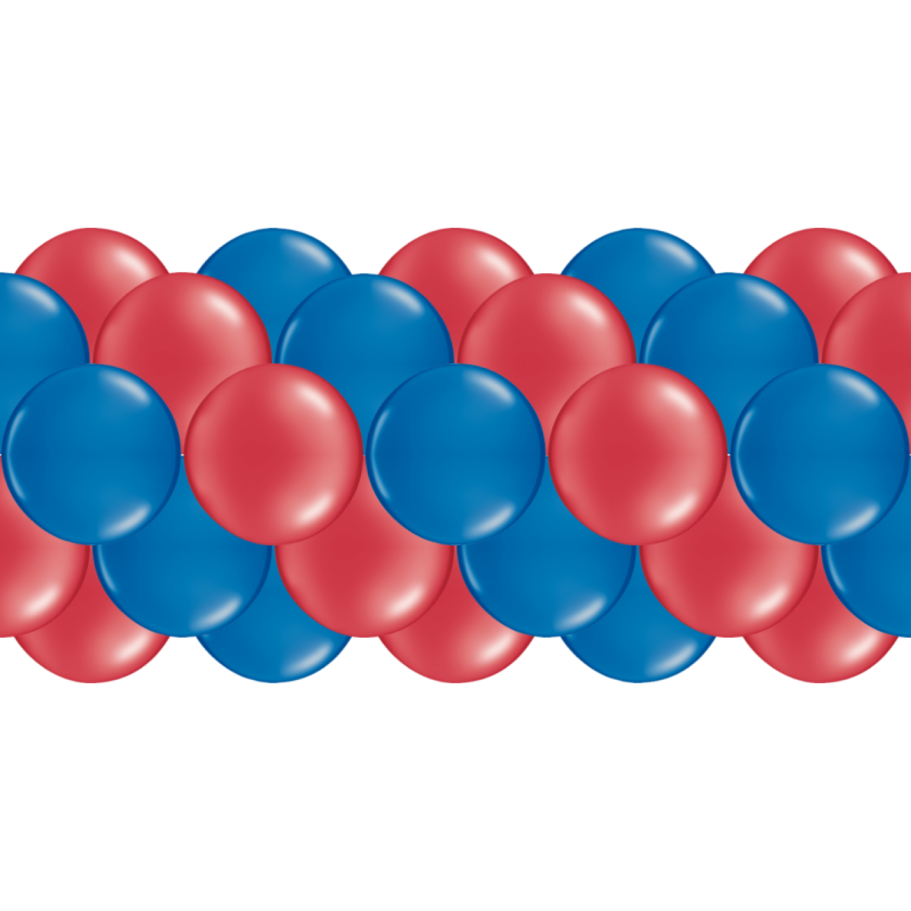 Luftballongirlanden-Set Rot & Blau ab 3 m