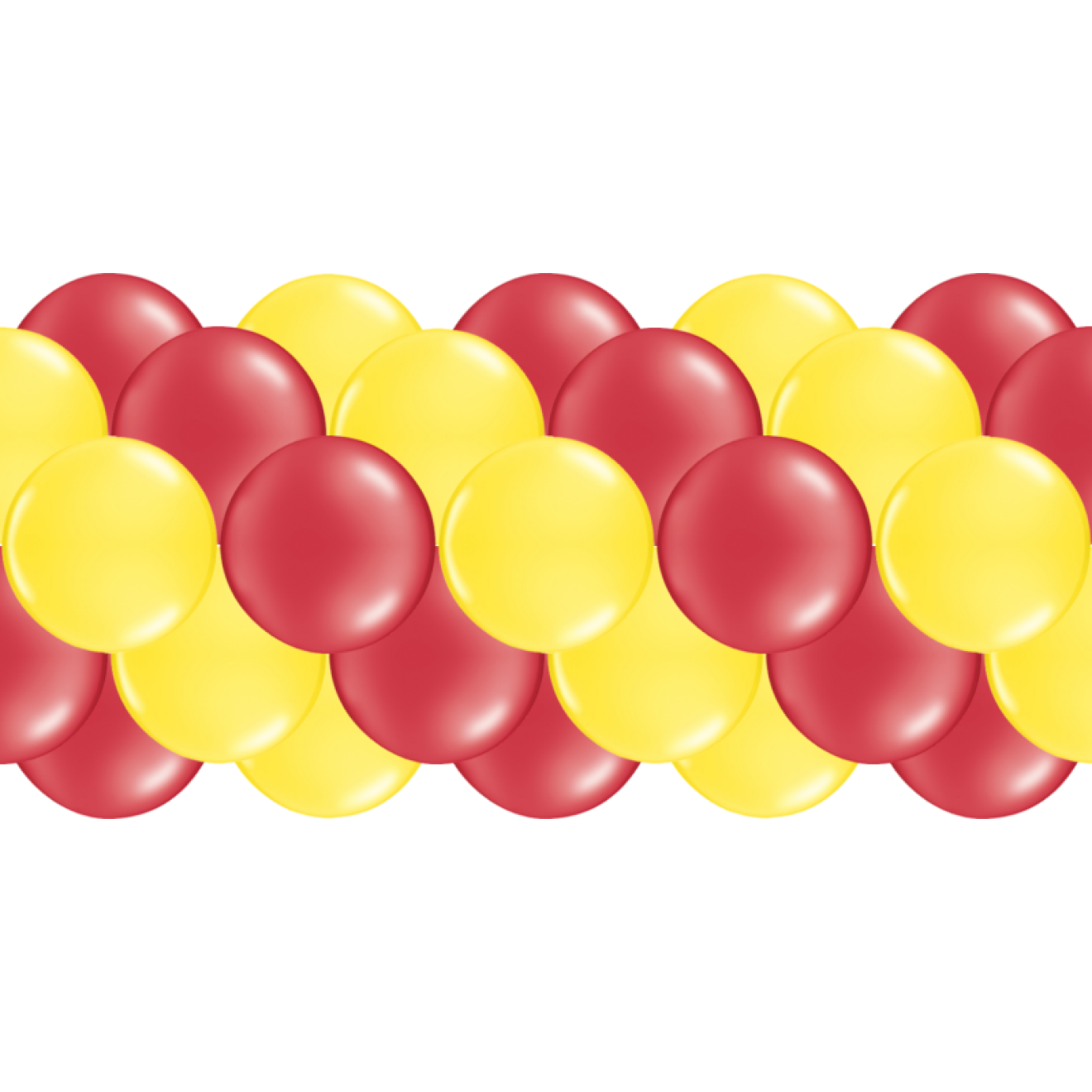 Luftballongirlanden-Set Rot & Gelb ab 3 m