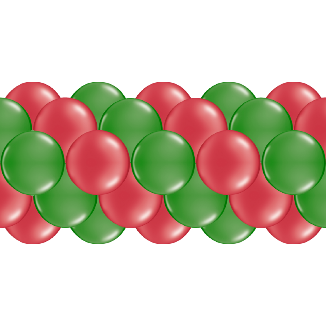 Luftballongirlanden-Set Rot & Grün ab 3 m