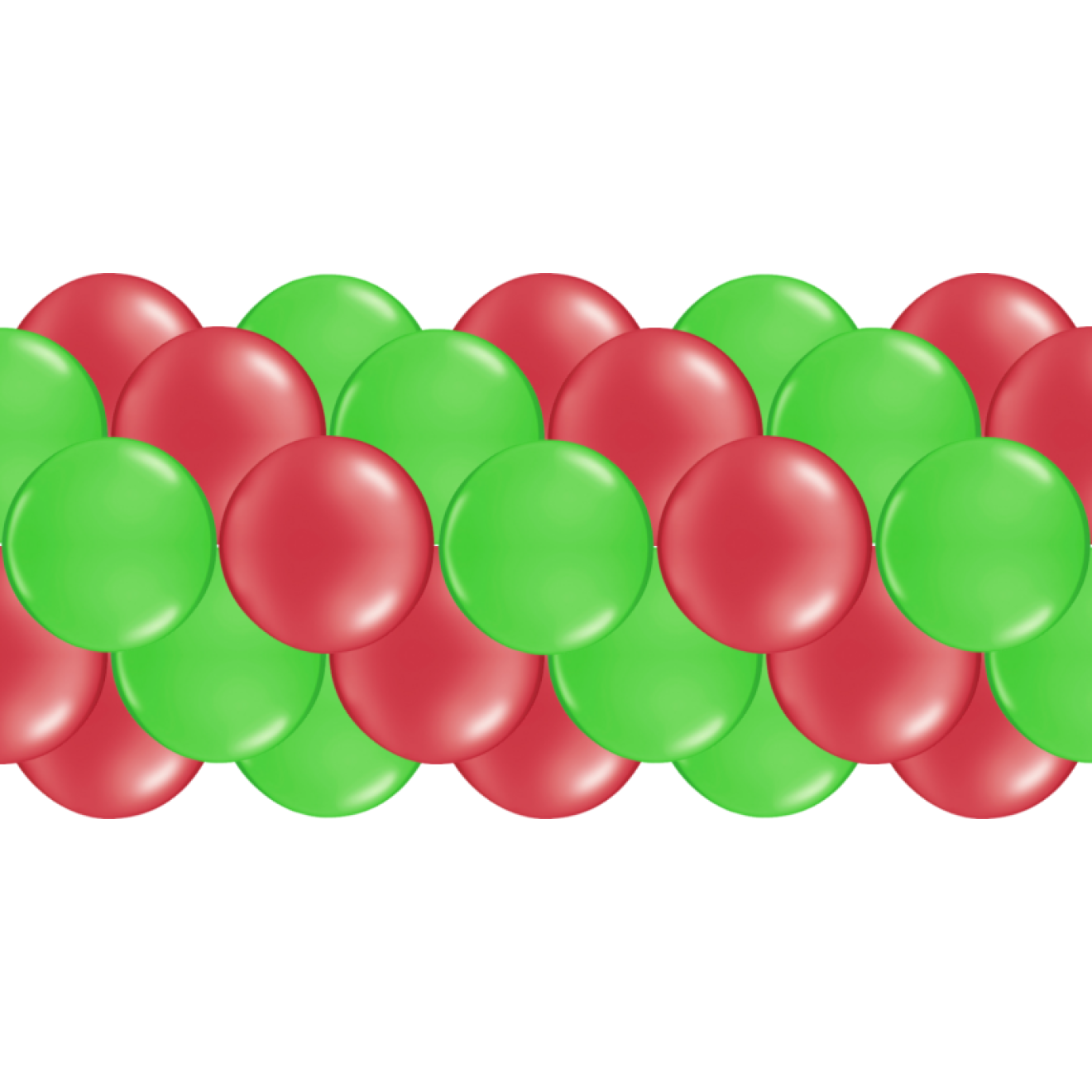 Luftballongirlanden-Set Rot & Limonengrün ab 3 m