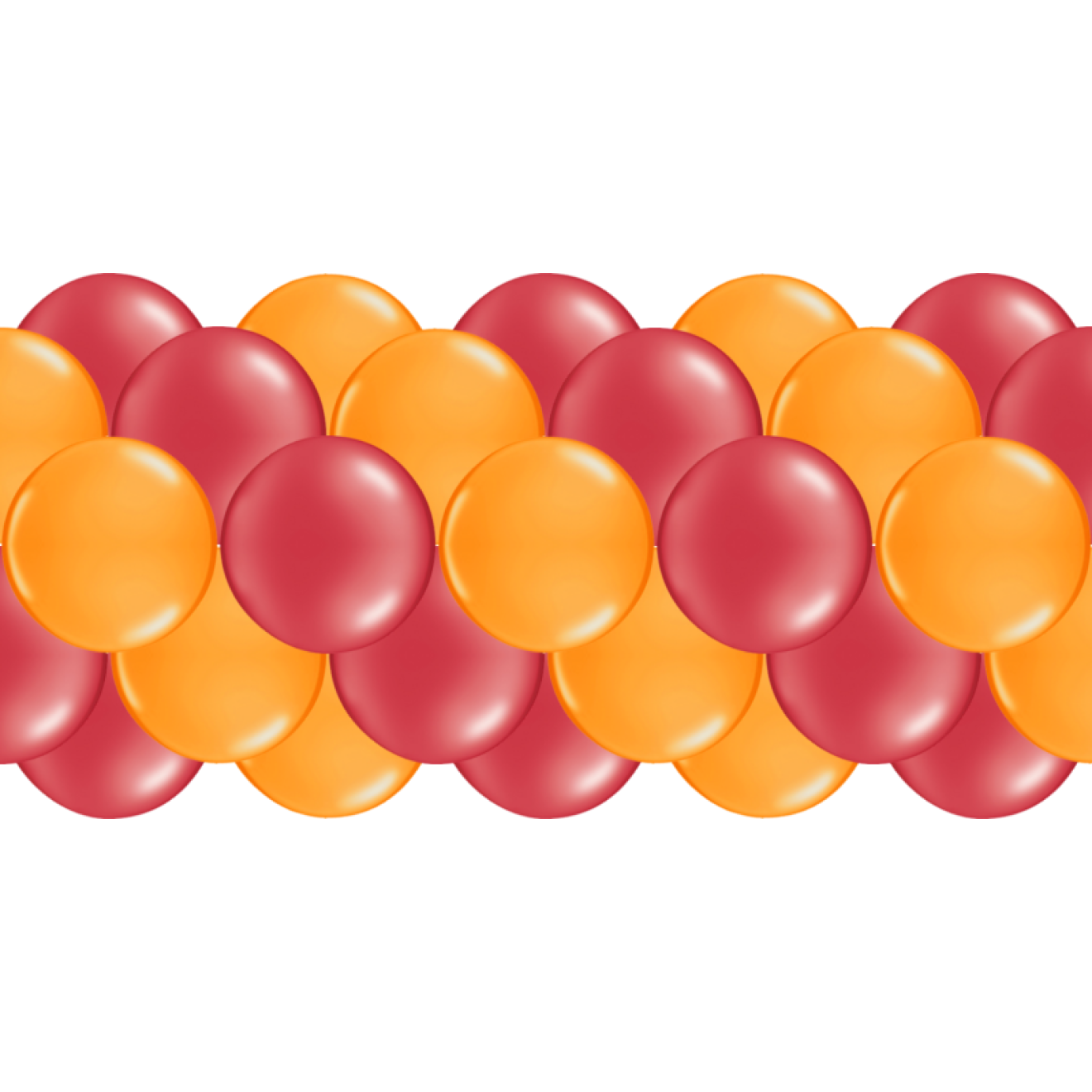Luftballongirlanden-Set Rot & Orange ab 3 m