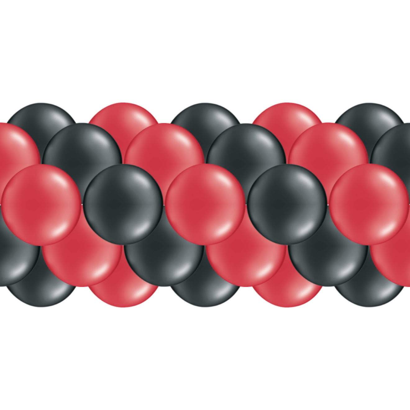 Luftballongirlanden-Set Rot & Schwarz ab 3 m