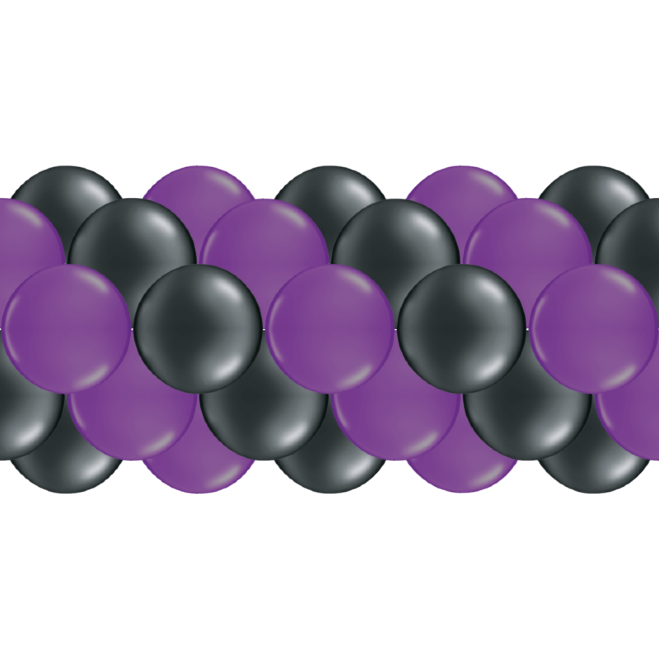 Luftballongirlanden-Set Violett & Schwarz ab 3 m