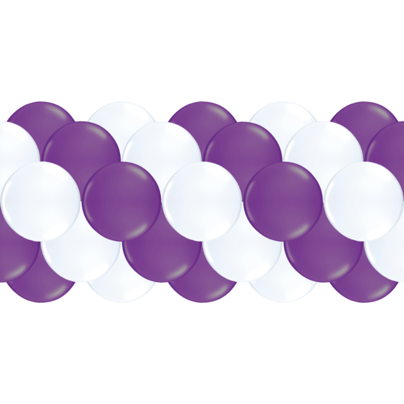 Luftballongirlanden-Set Violett & Weiß ab 3 m