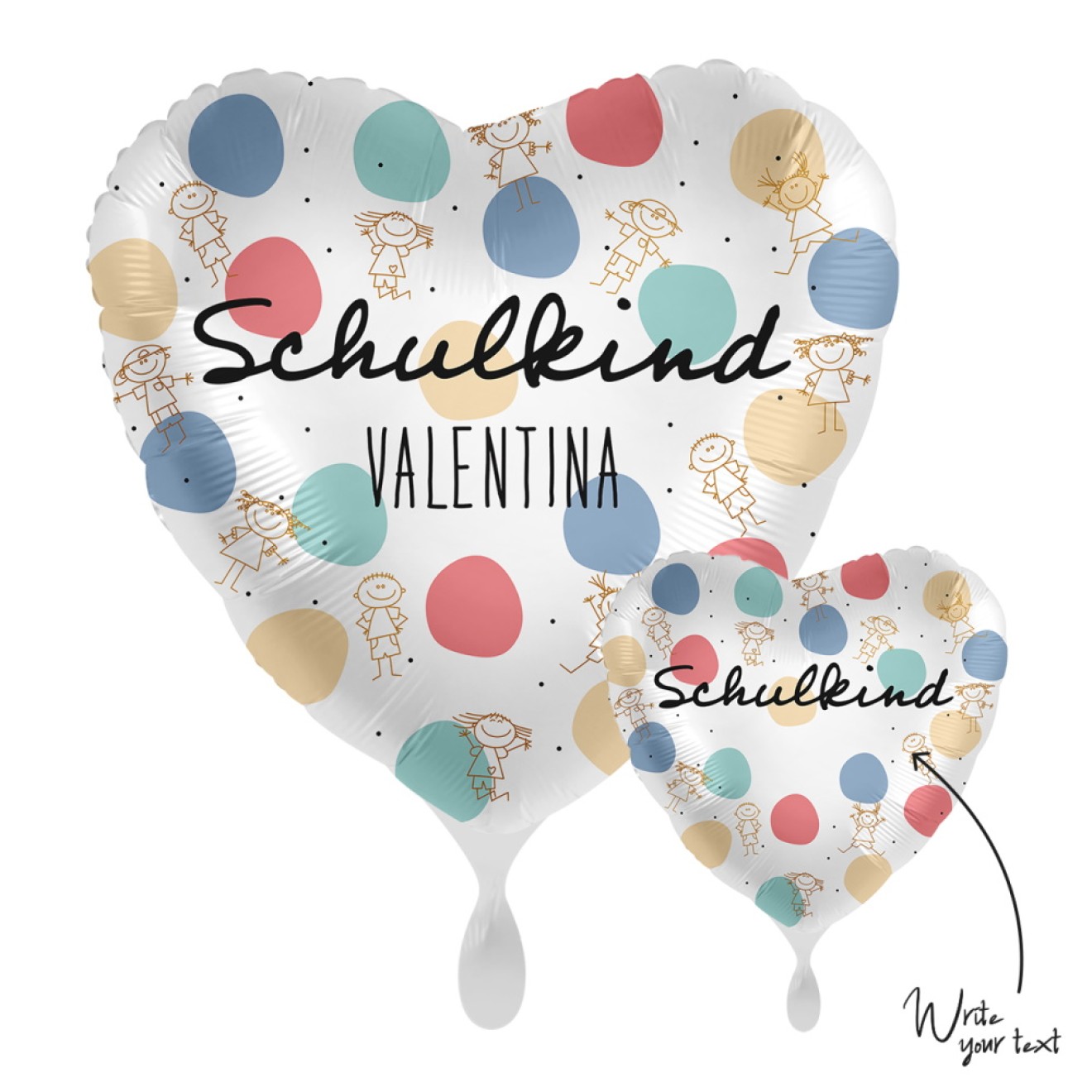 Folienballons Personalisiert 45 cm - Schulkind | luftballon.de