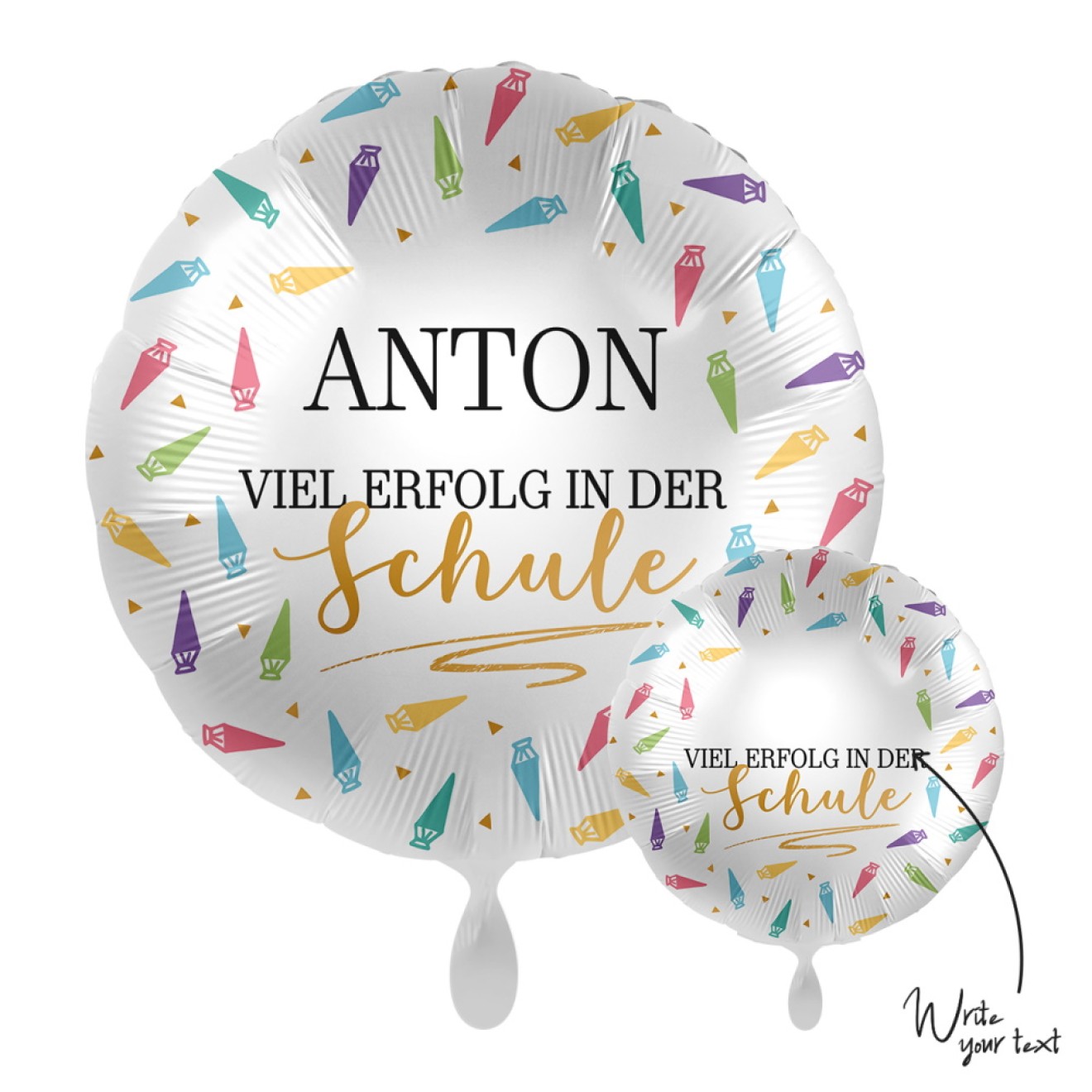 Folienballons Personalisiert 45 cm - Schultüten | luftballon.de