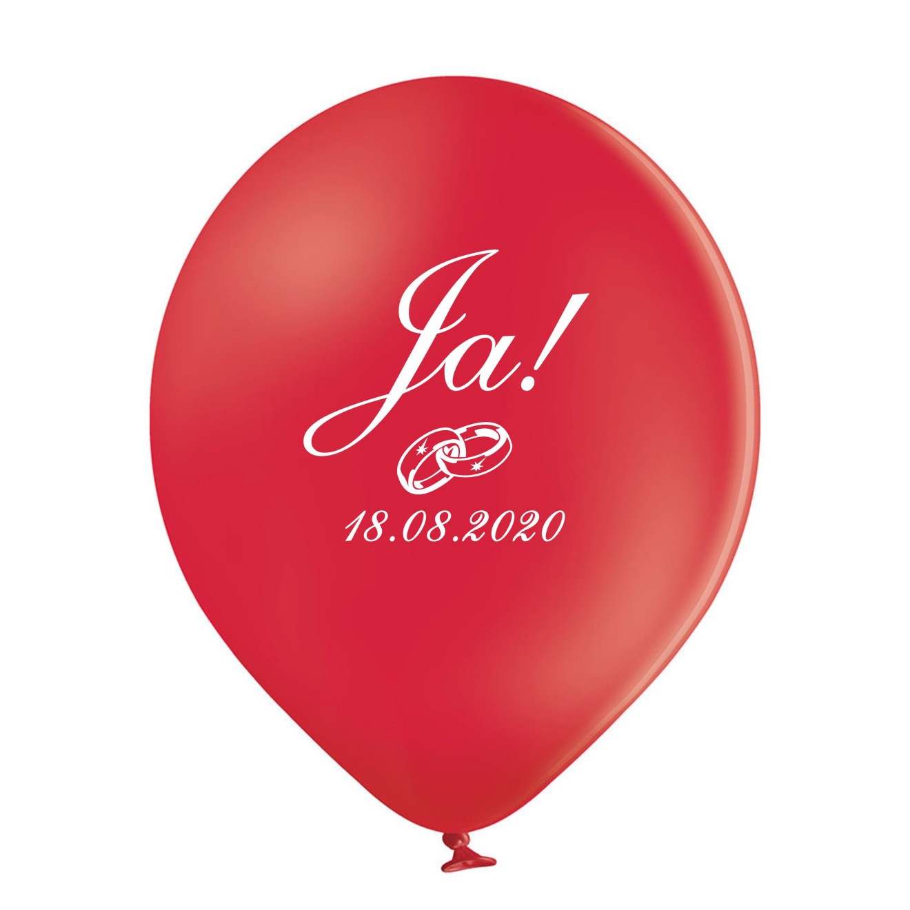 Luftballons bedrucken Ringe & Datum Luftballon.de