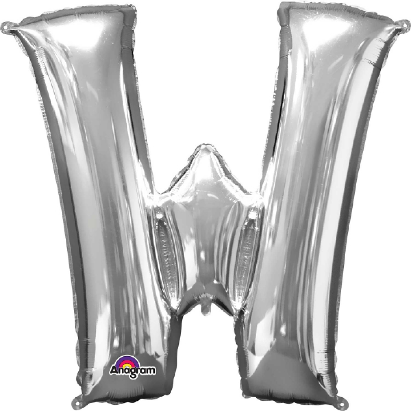 Folienballon Buchstabe - W - Silber 86 cm