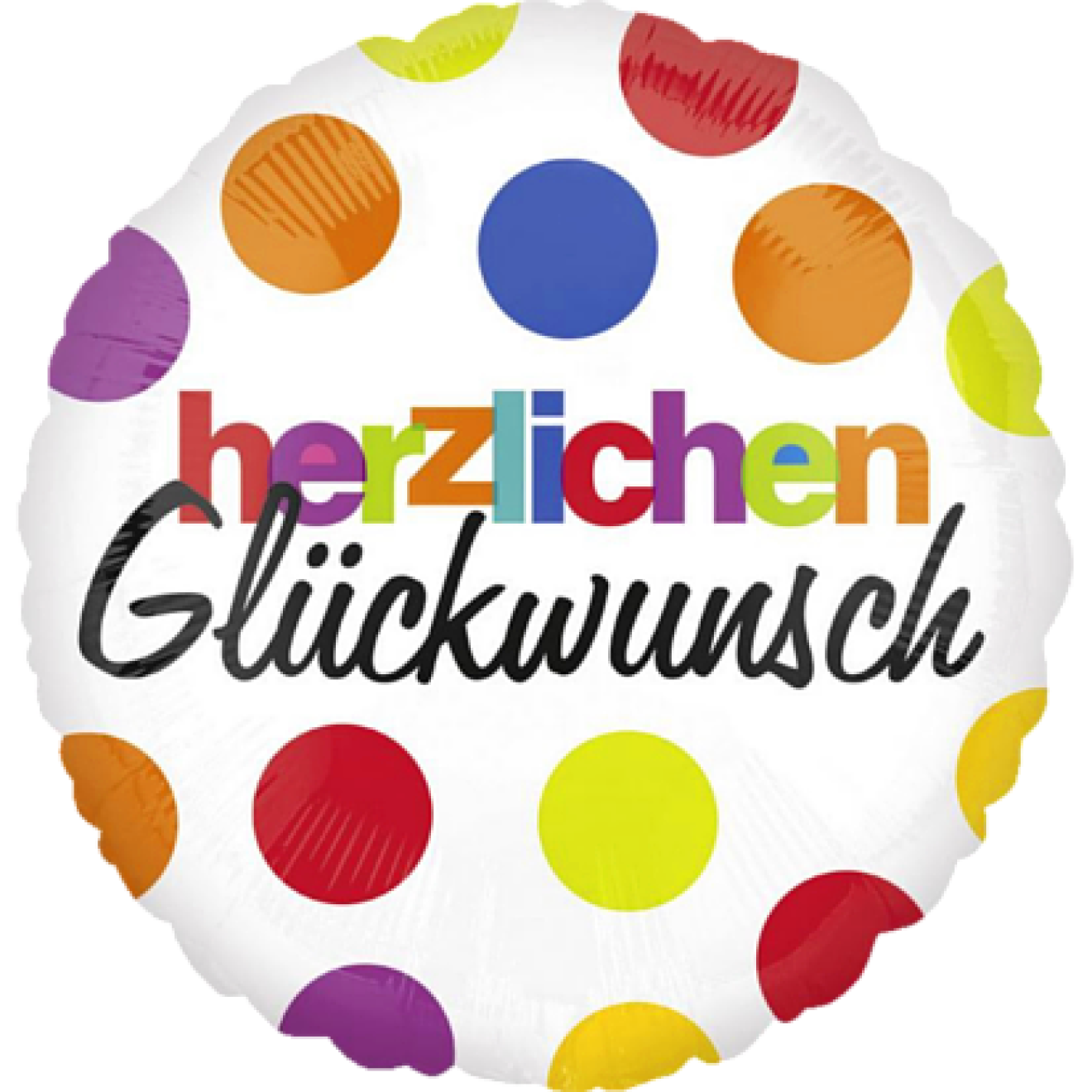 Ballonpost Glückwünsche: Herzlichen Glückwunsch - Punkte