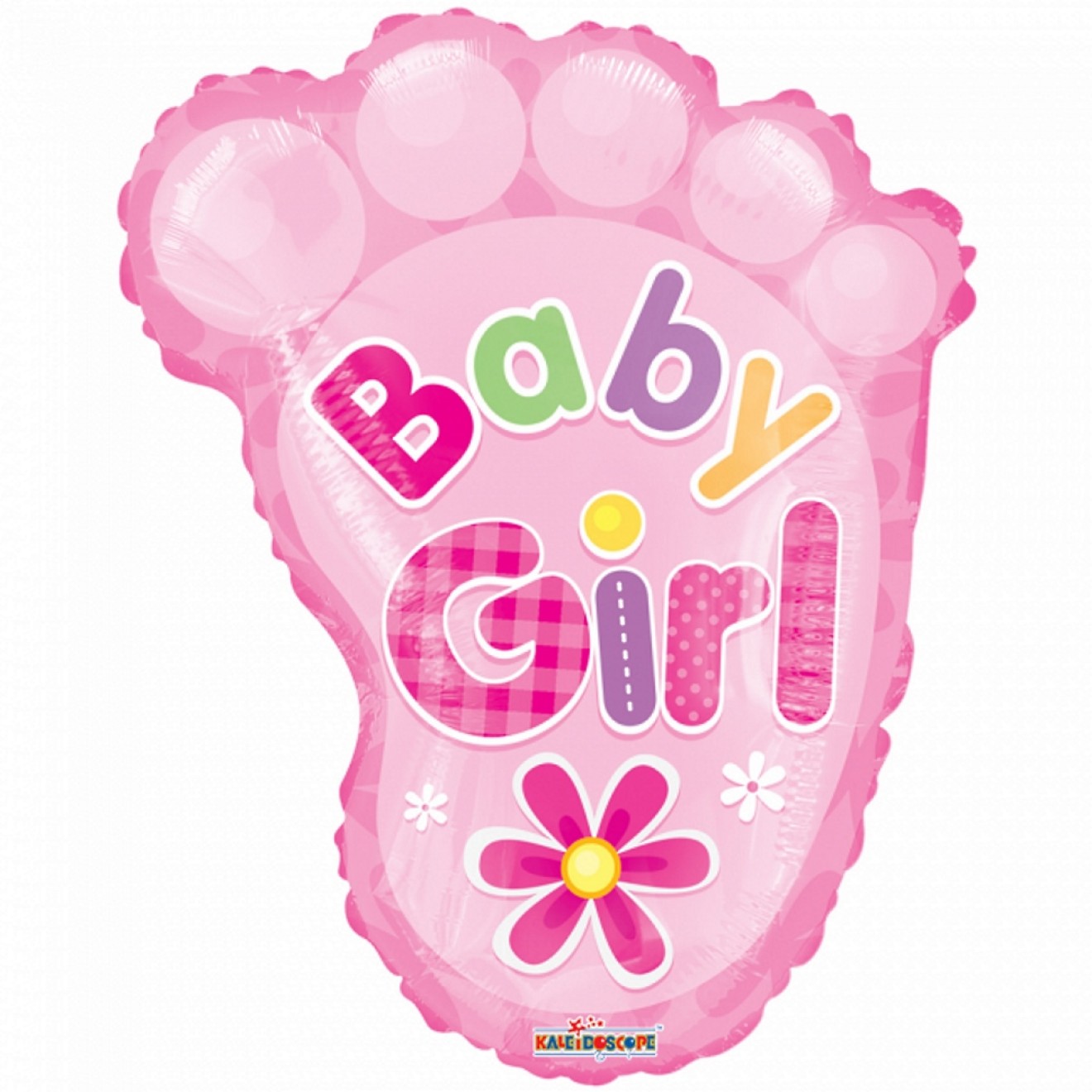 Folienballon Babyfüßchen - Baby Girl (Mädchen) - Rosa 51 cm