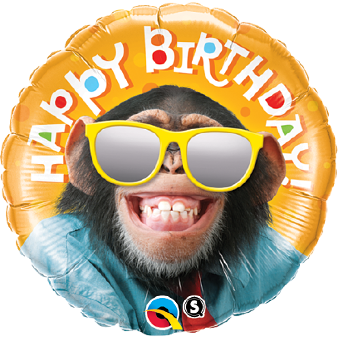 Ballonpost Geburtstag Happy Birthday Affe (Schimpanse)