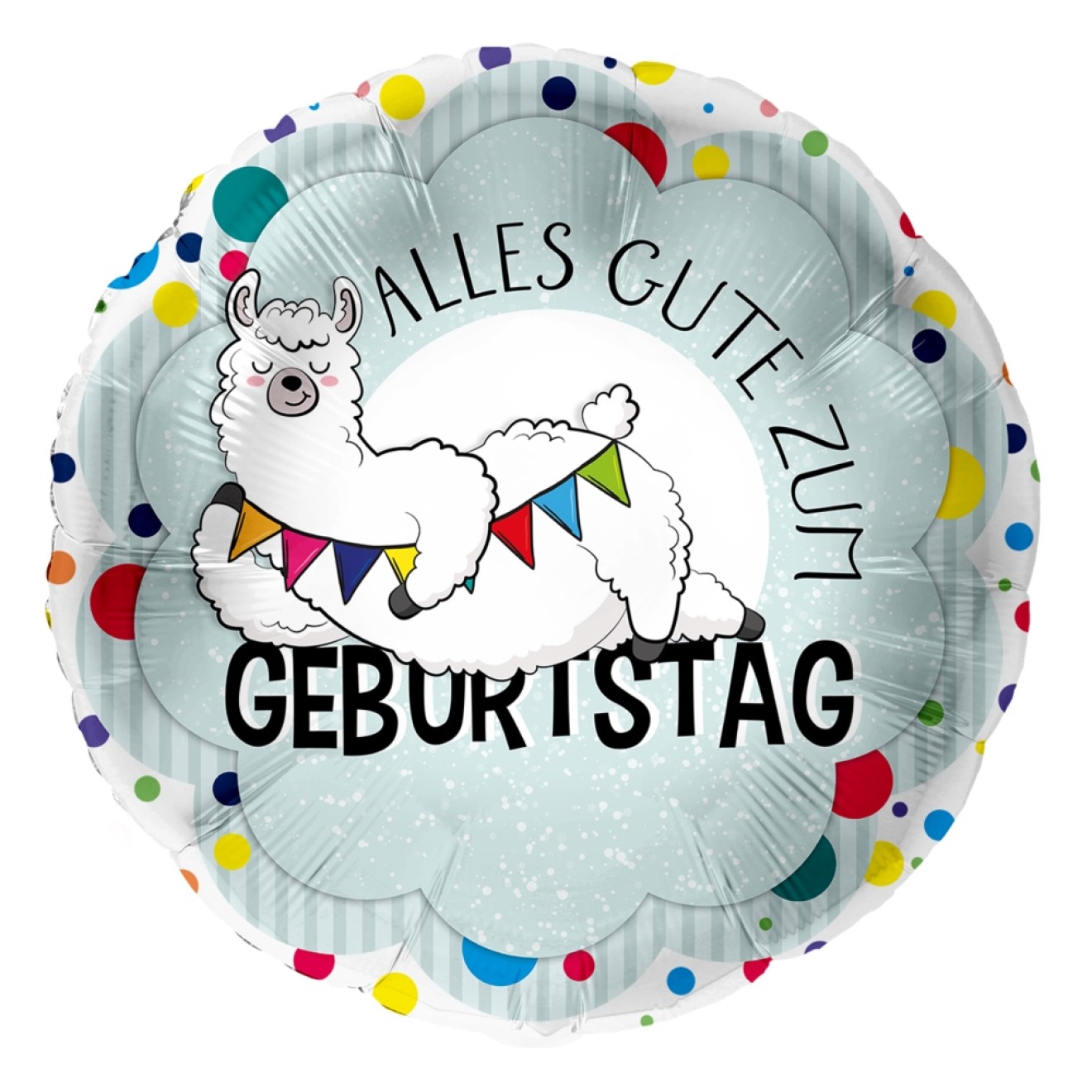 Folienballons Geburtstag - Alles Gute Zum Geburtstag (Lama) Ø 45 cm