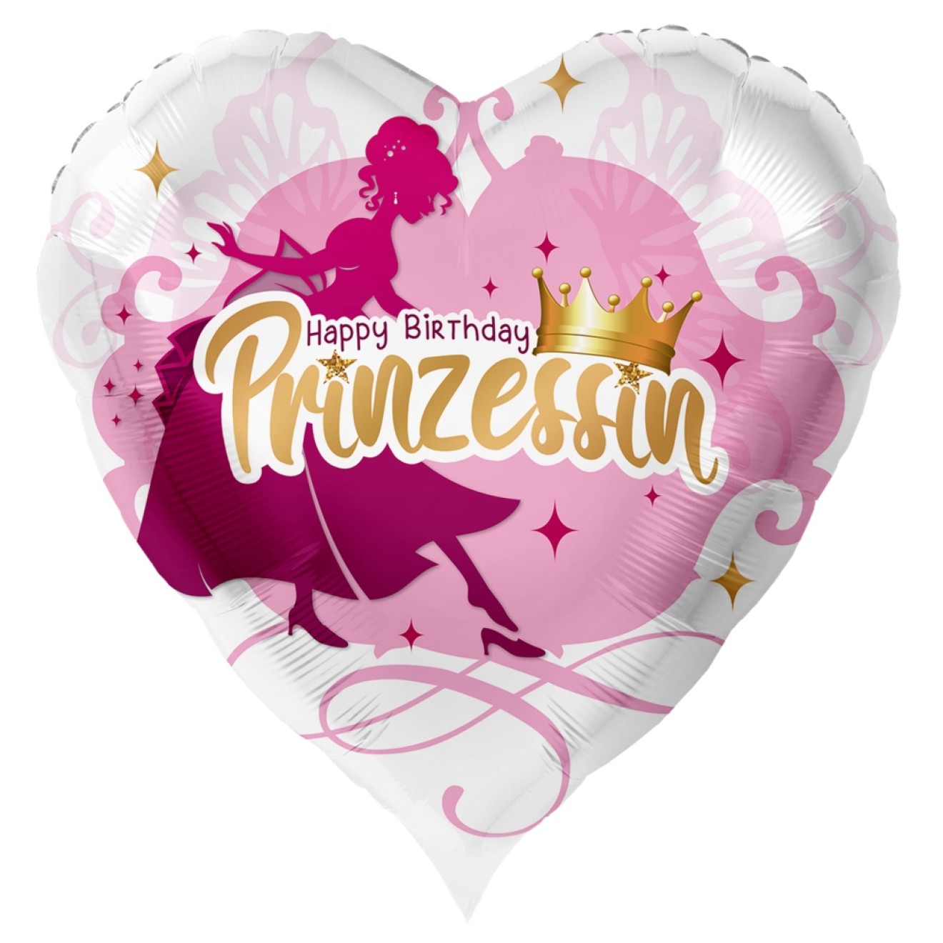 Folienballons Geburtstag - Happy Birthday Prinzessin Ø 45 cm