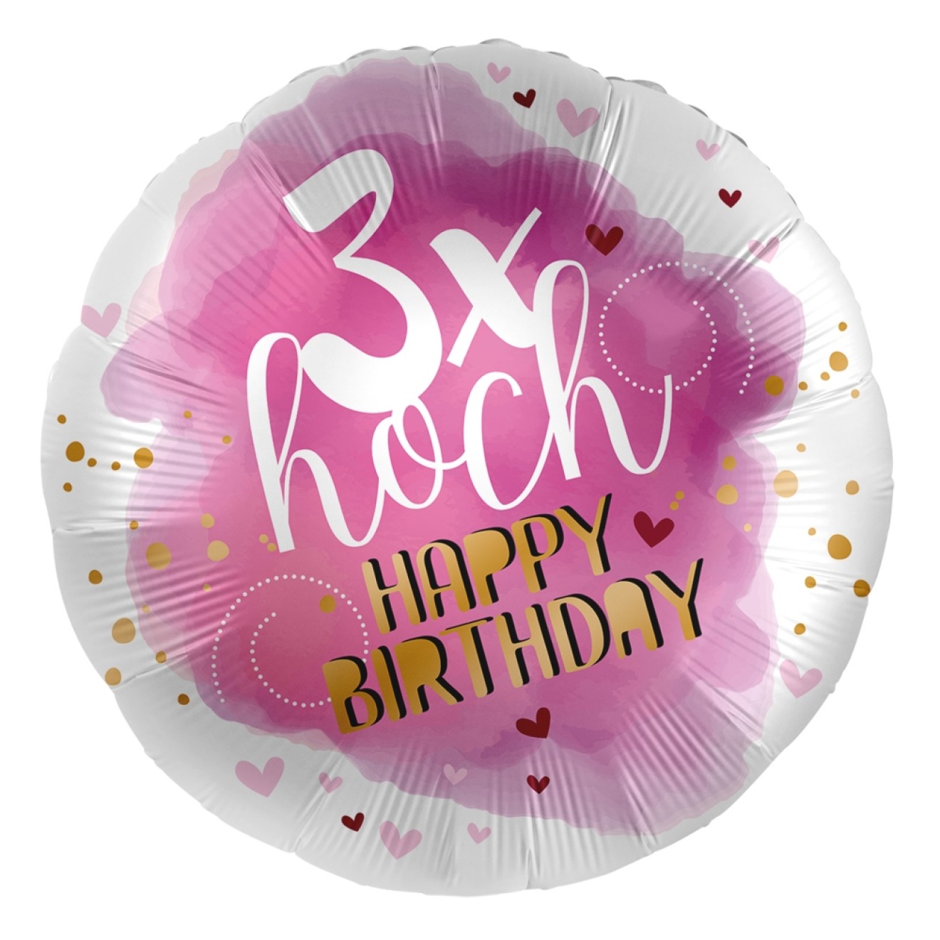 Foil Balloon Birthday - Happy Birthday 3x Hoch Ø 45 cm