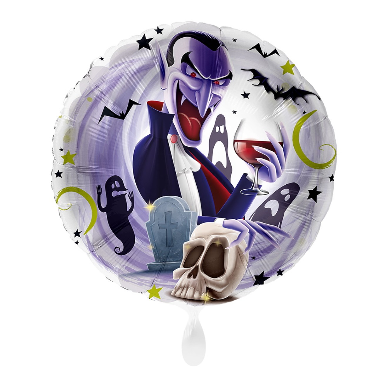 Folienballons Halloween - Vampir Ø 45 cm | luftballon.de