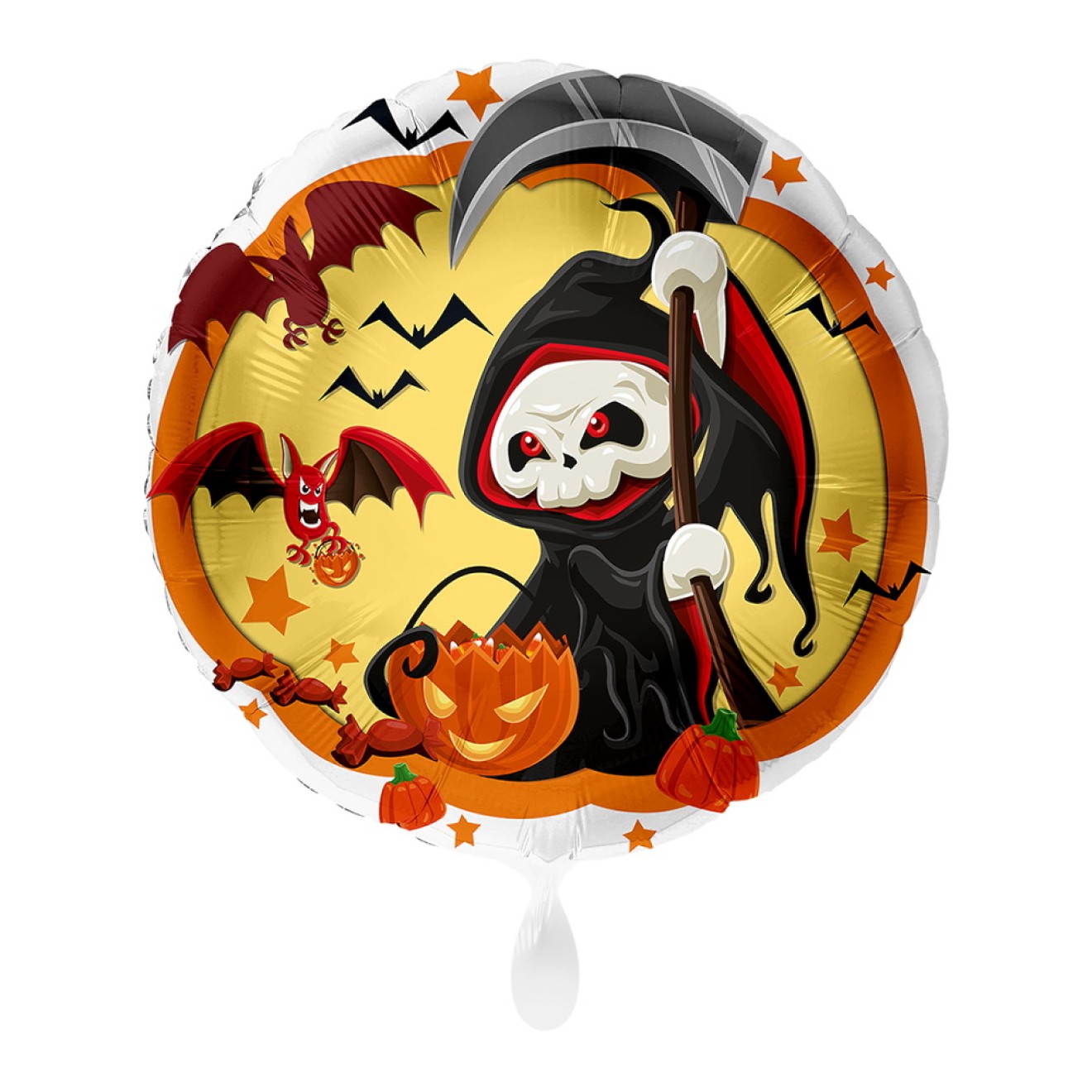 Folienballons Halloween - Sensenmann Ø 45 cm | luftballon.de