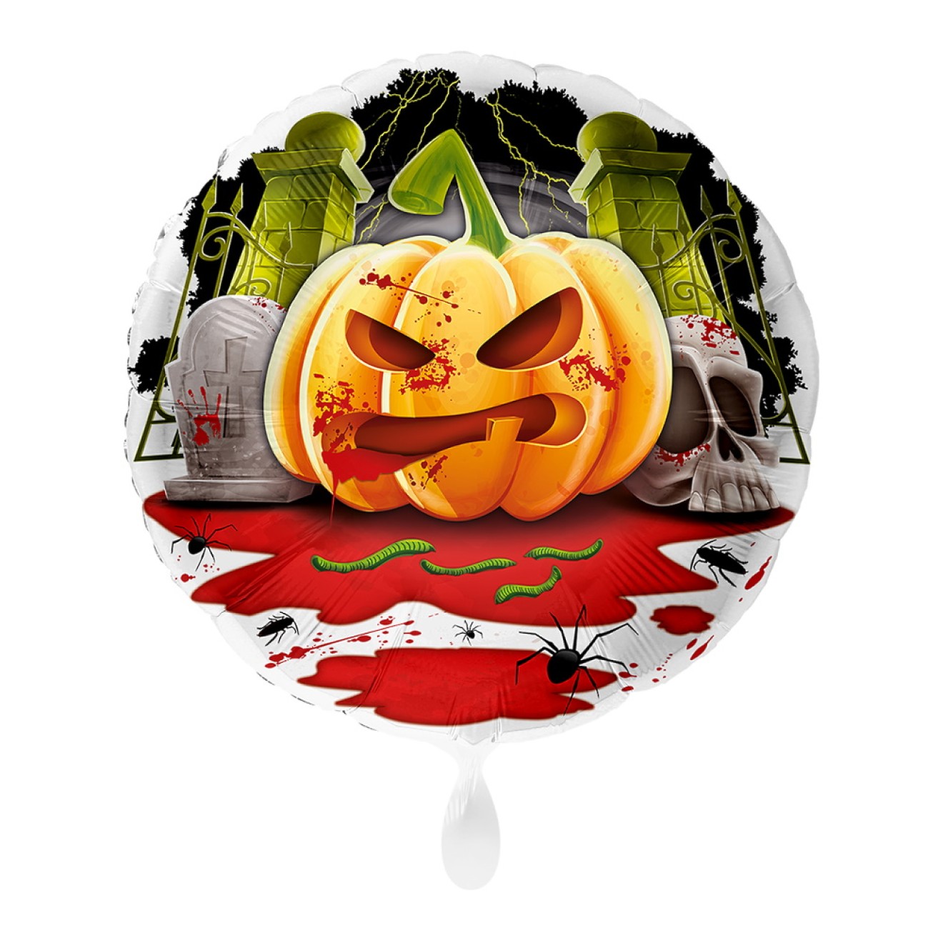 Folienballons Halloween - Blutiger Kürbiss Ø 45 cm | luftballon.de