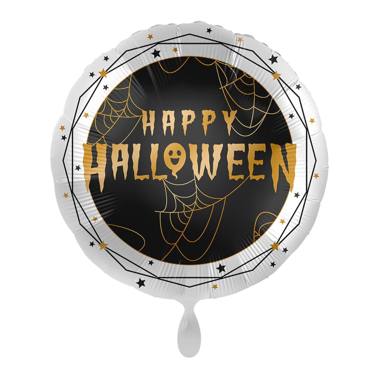 Folienballons Halloween - Happy (Schwarz) Ø 45 cm | luftballon.de