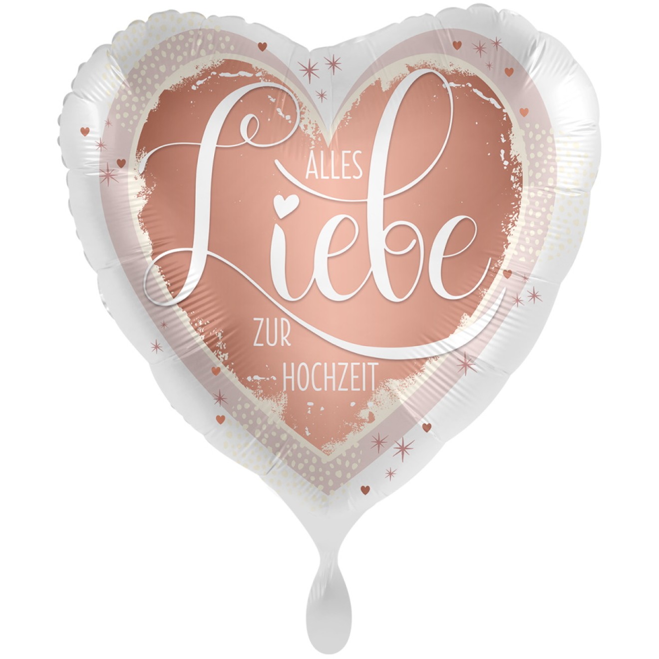 Folienballons Hochzeit - Alles Liebe (Rose Gold) | luftballon.de