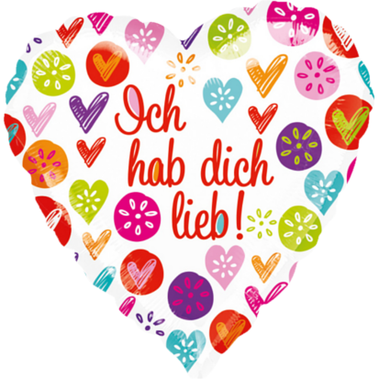 Folienballon Ich hab dich lieb! Ø 45 cm