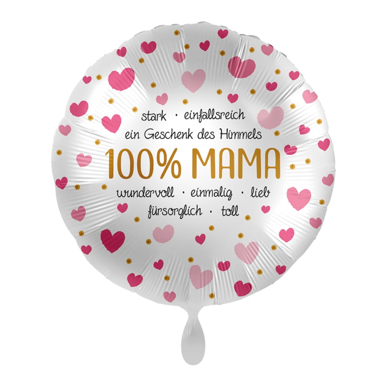 Folienballons Muttertag - 100 % Mama Ø 45 cm | luftballon.de