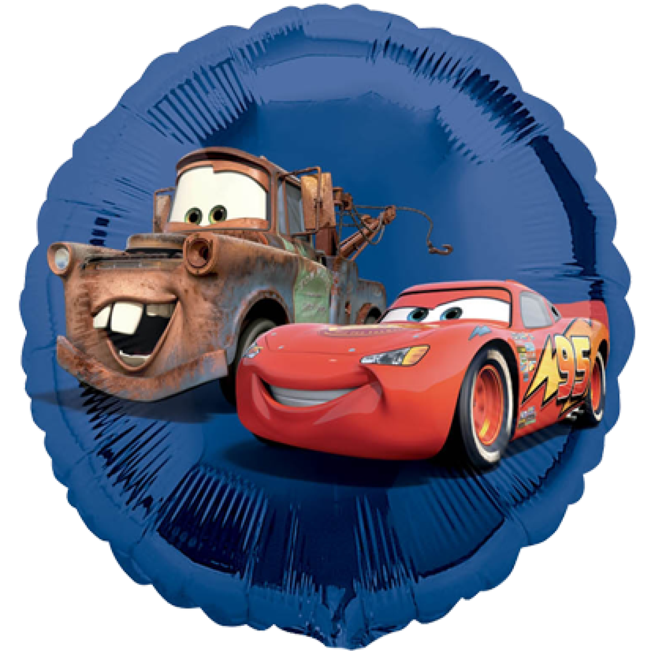 Folienballon Cars - Lightning McQueen & Hook (Blau) Ø 45 cm
