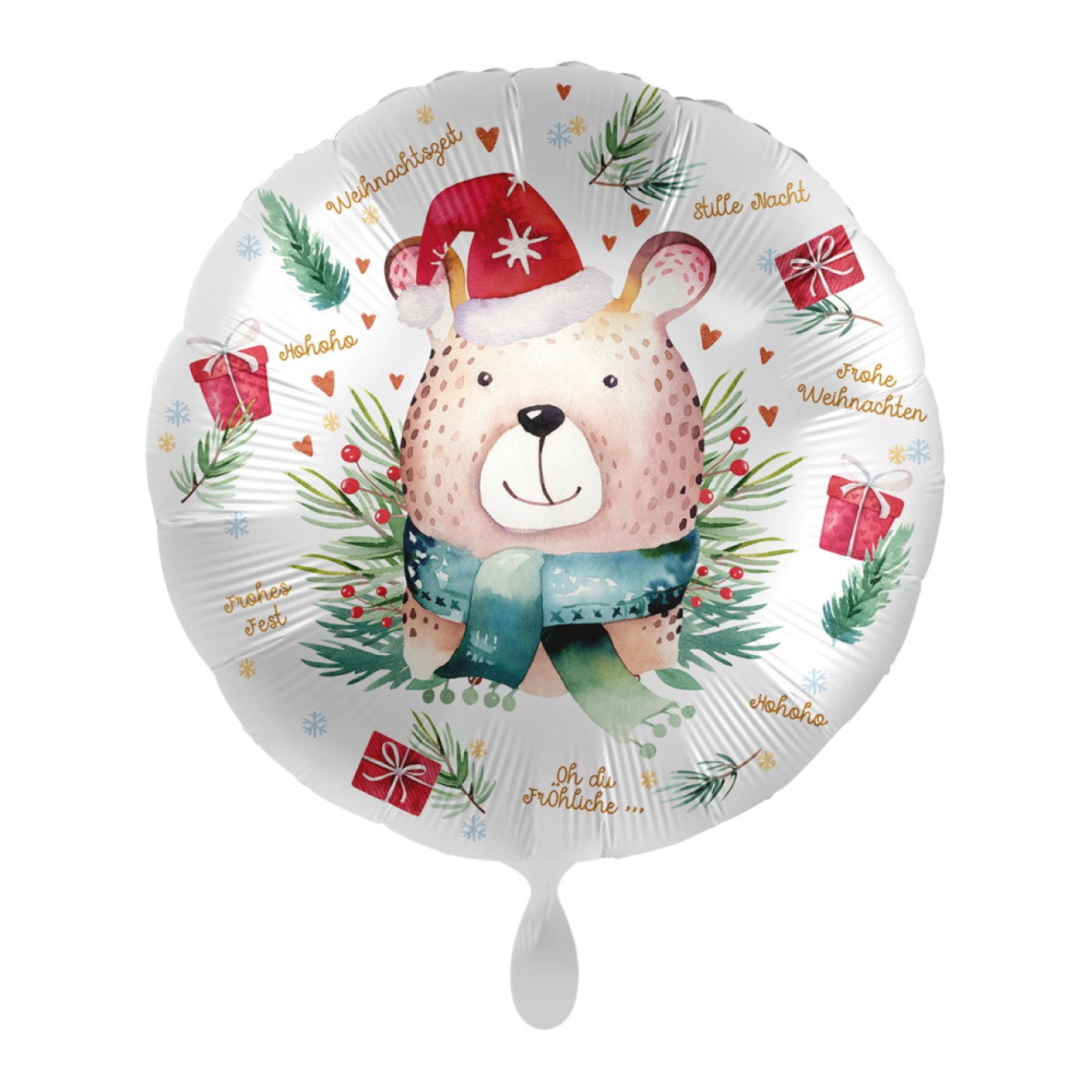 Folienballons Weihnachten - Bärchen Ø 45 cm | luftballon.de