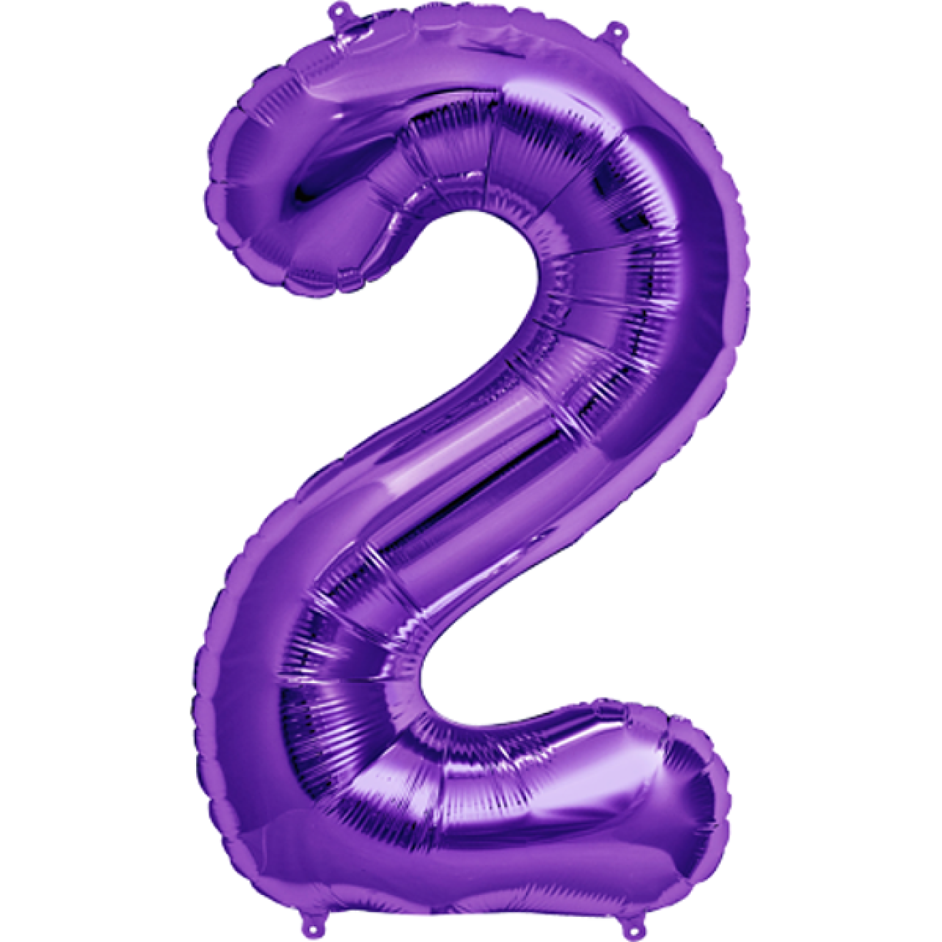 Ballonpost XXL Zahl - 2 - Violett