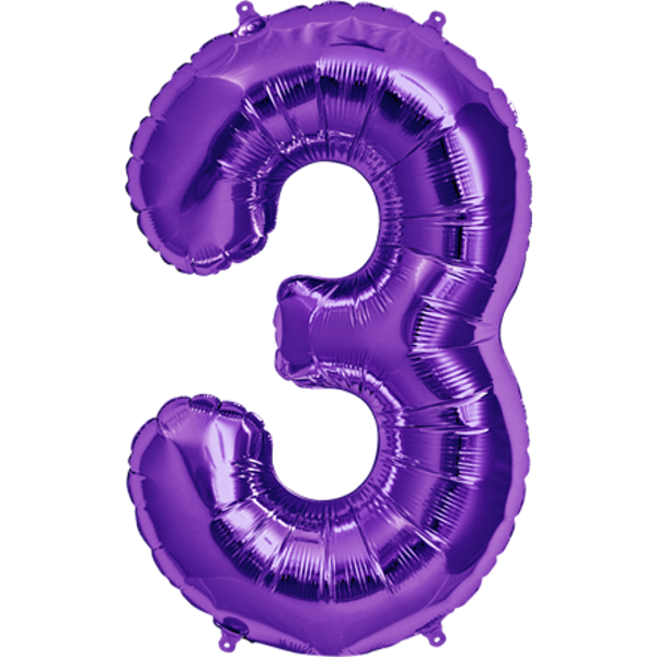 Ballonpost XXL Zahl - 3 - Violett