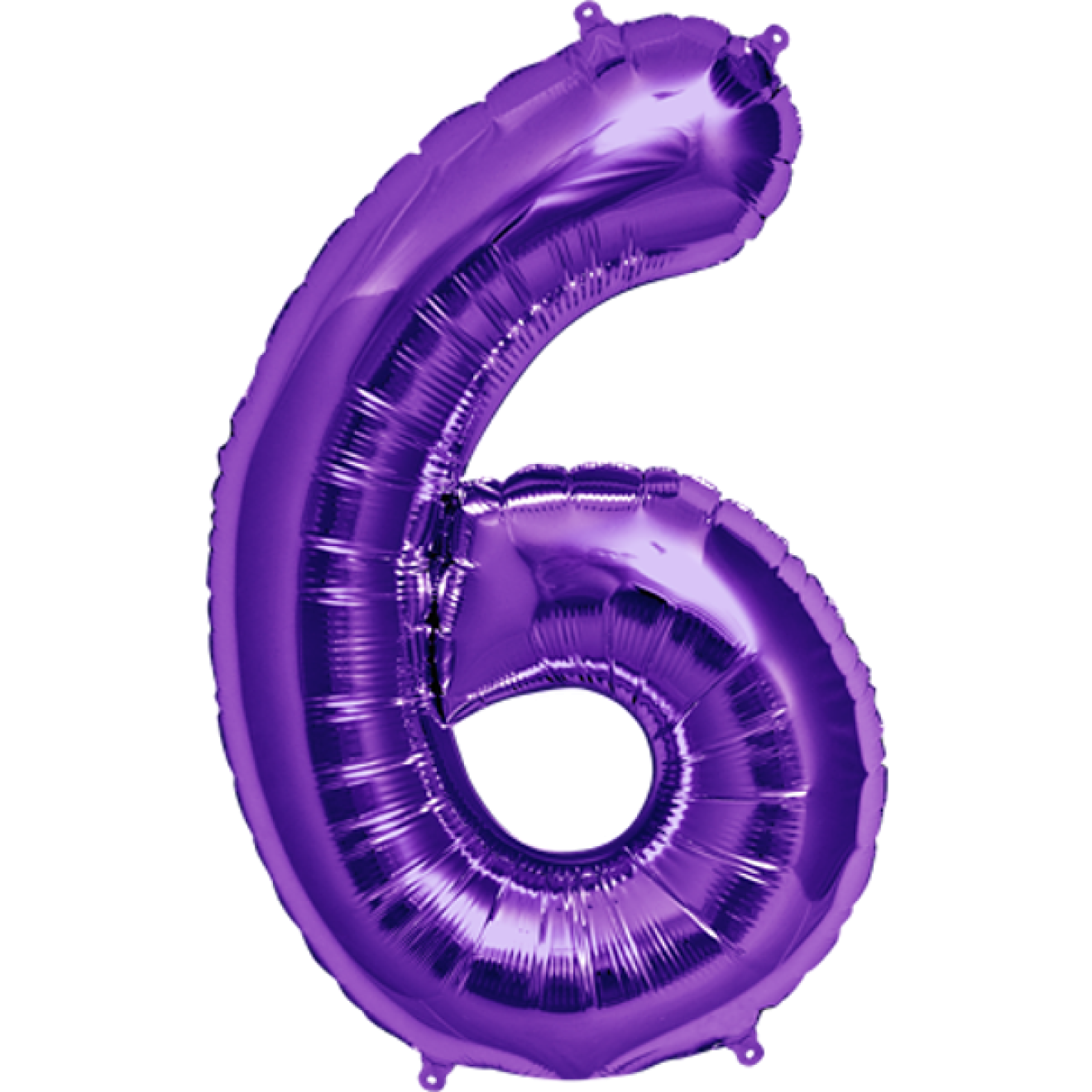 Ballonpost XXL Zahl - 6 - Violett