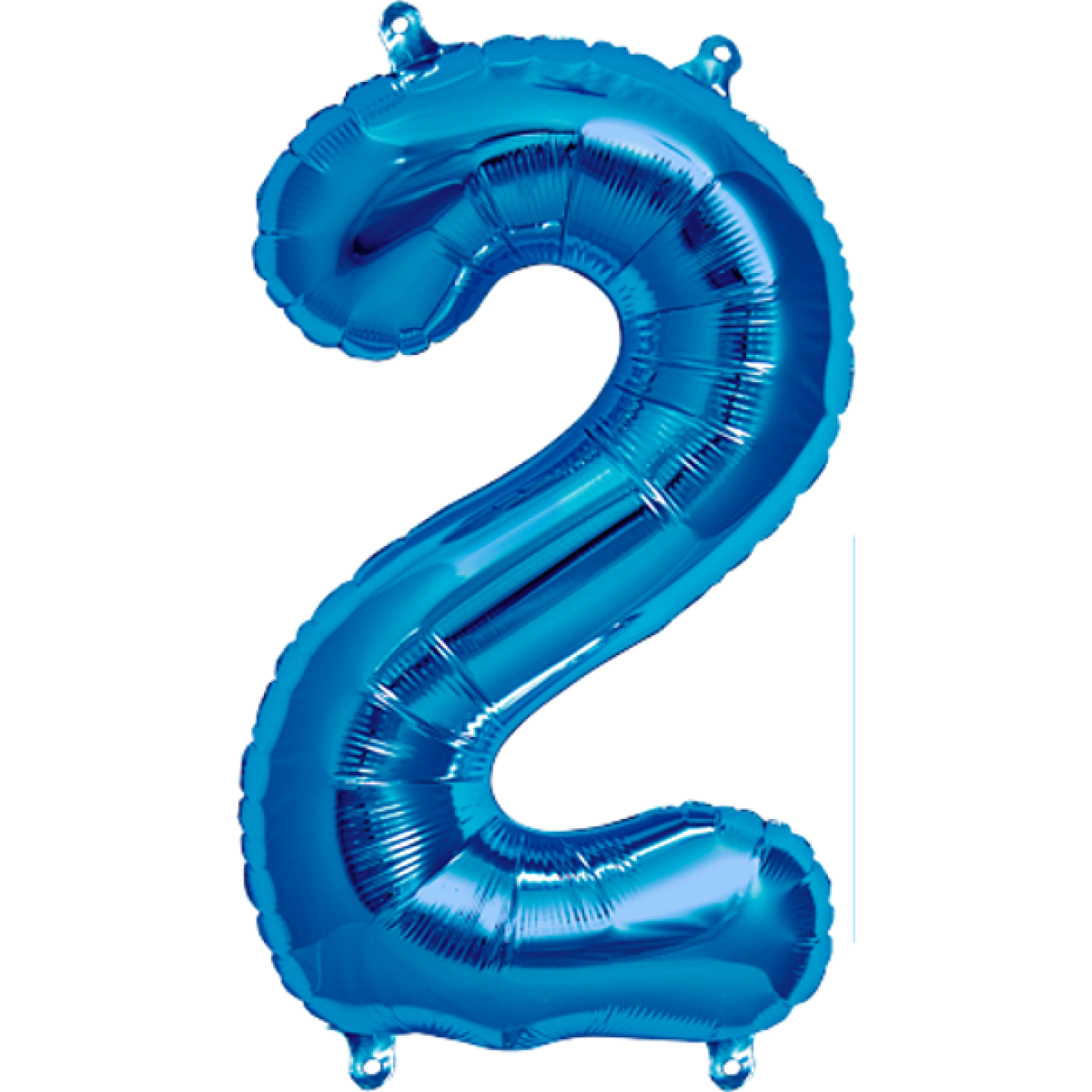 Folienballon Zahl - 2 - Blau 40 cm