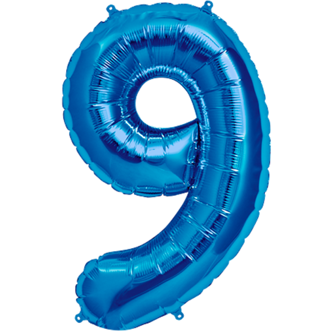 Folienballon Zahl - 9 - Blau 40 cm