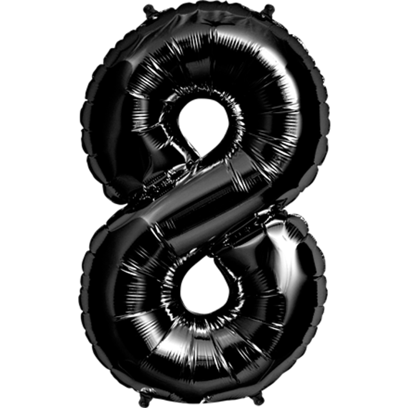 Ballonpost XXL Zahl - 8 - Schwarz