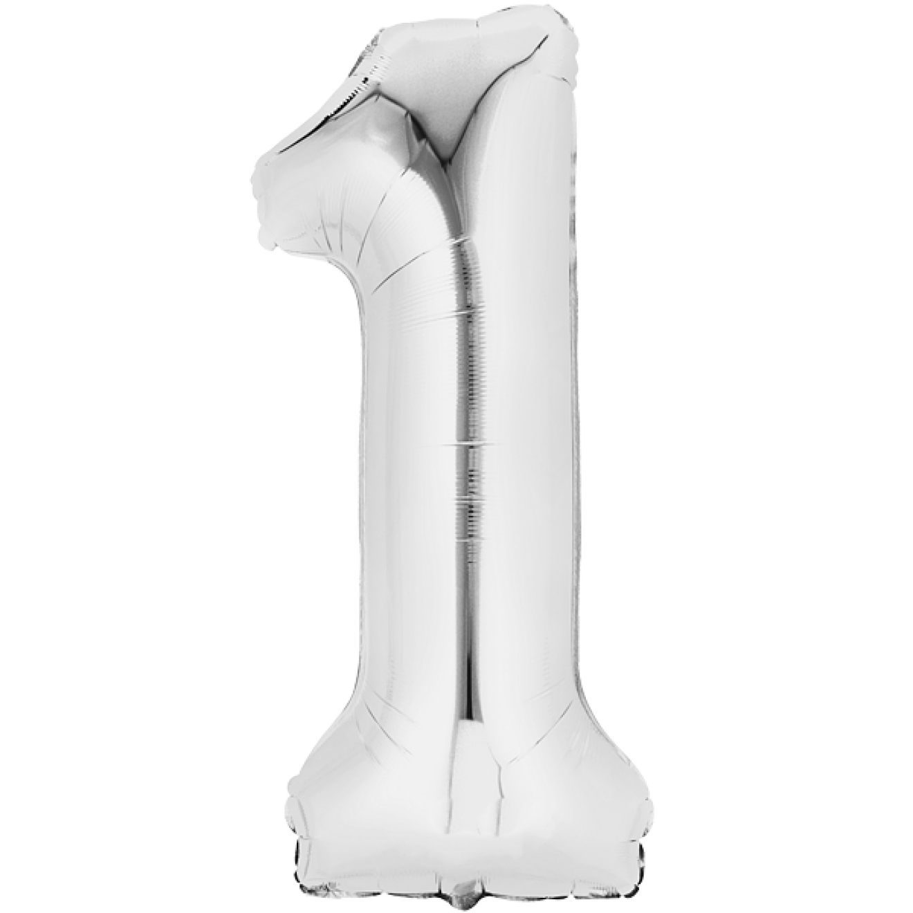 Ballonpost XXL Zahl - 1 - Silber