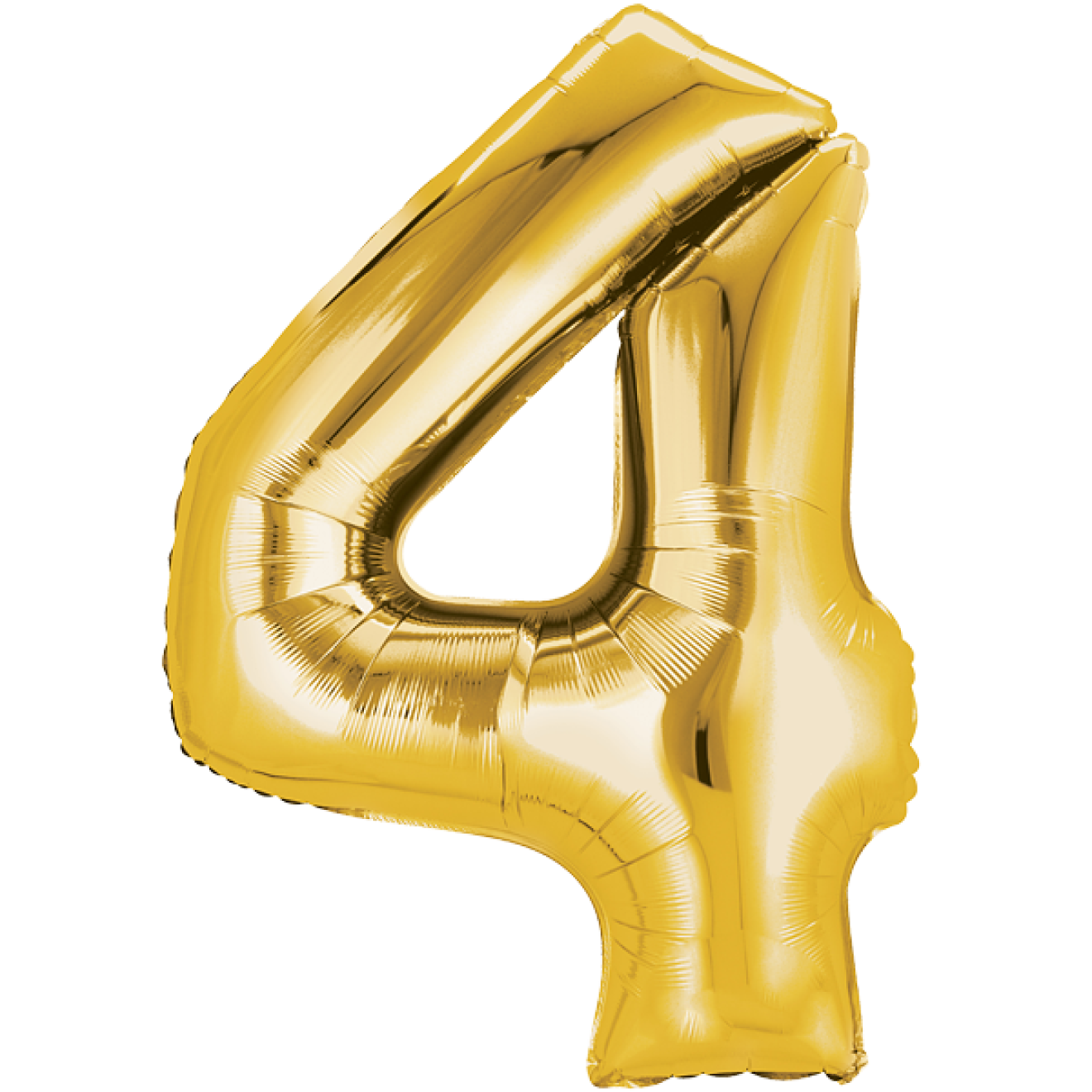 Ballonpost XXL Zahl - 4 - Gold