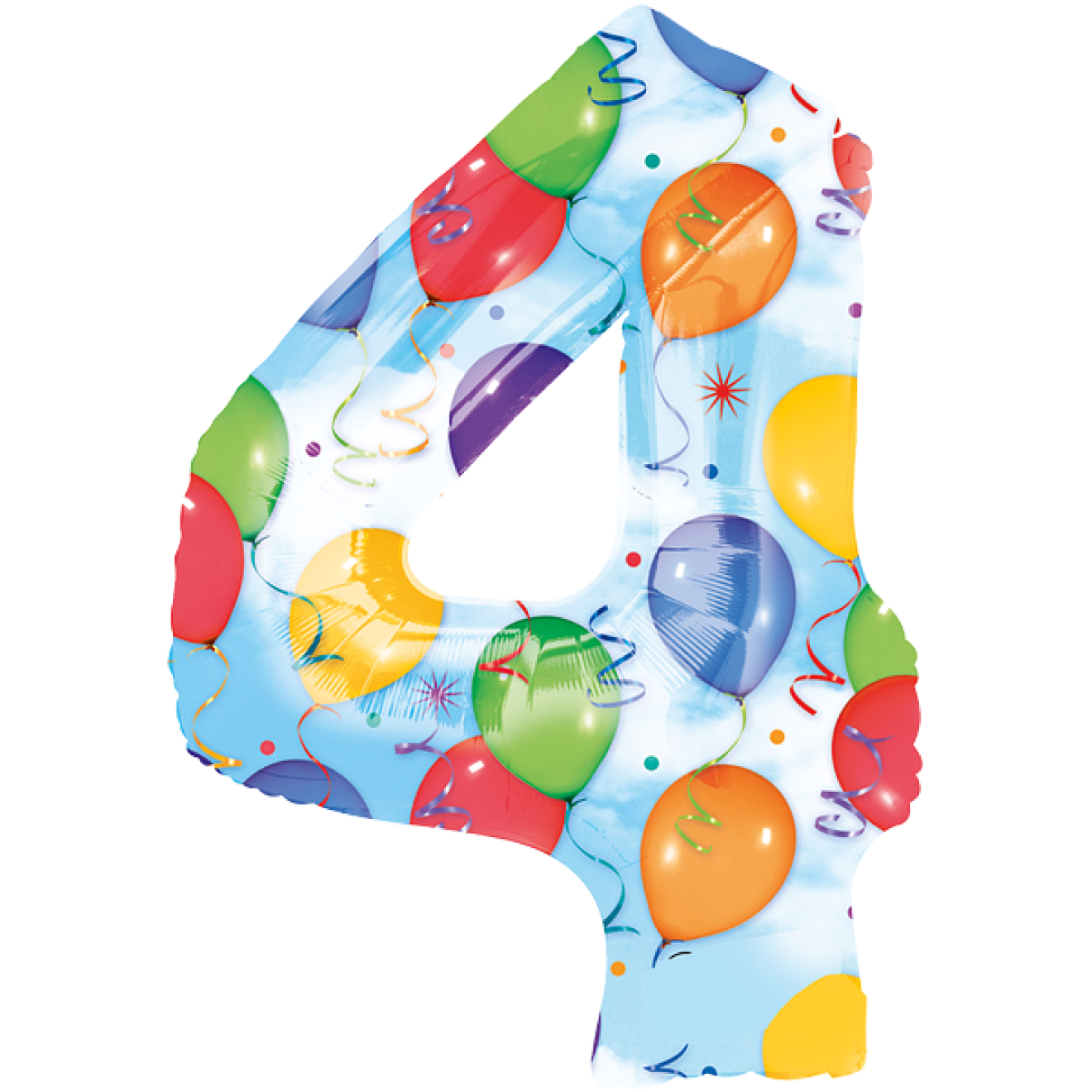 XXL Folienballon Zahl 4 In Regenbogenfarben – Wiederverwendbar, Für Helium Oder Luft