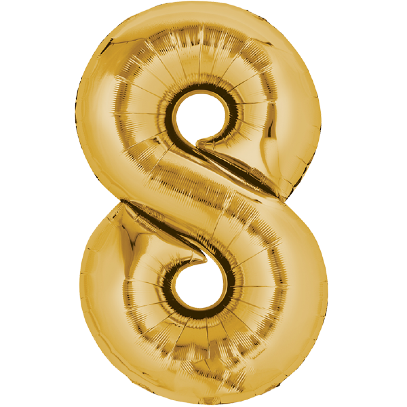 Ballonpost XXL Zahl - 8 - Gold