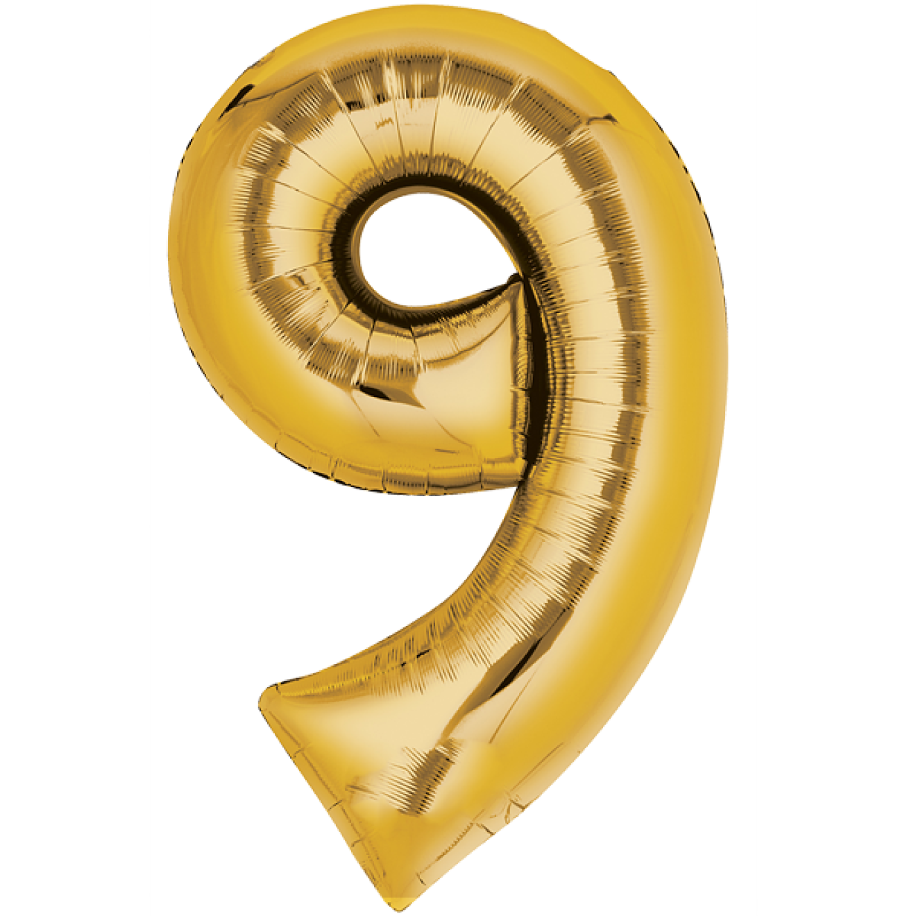 Ballonpost XXL Zahl - 9 - Gold