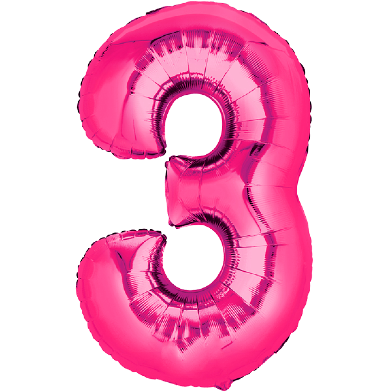 Ballonpost XXL Zahl - 3 - Pink