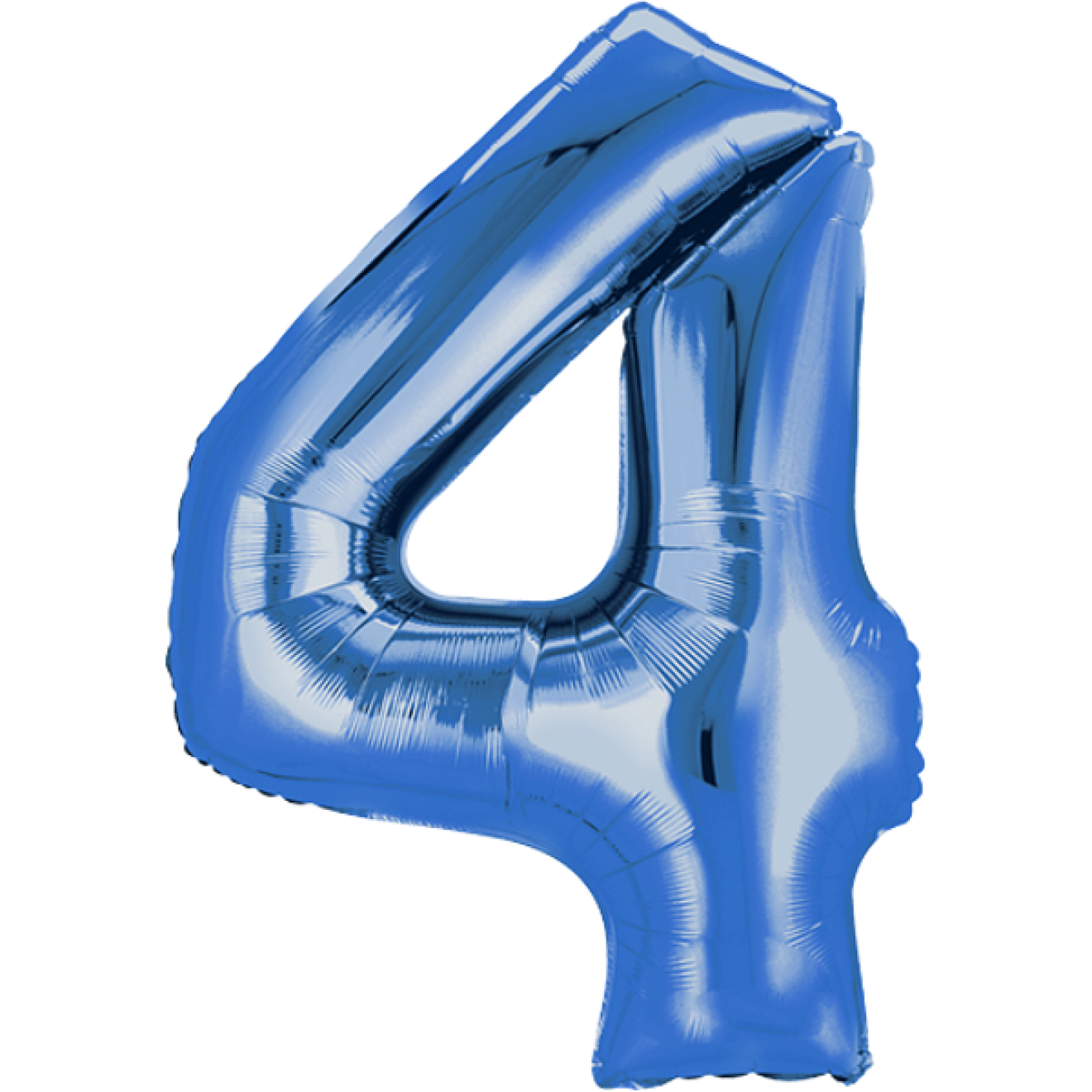 Ballonpost XXL Zahl - 4 - Blau