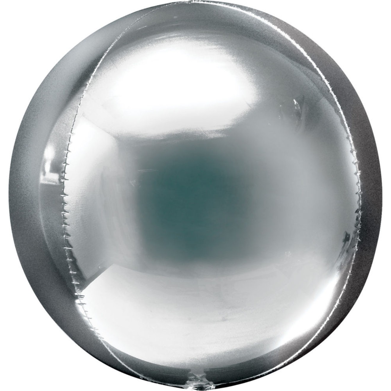 Folienballon Kugel (Orbz) - Silber 40 cm